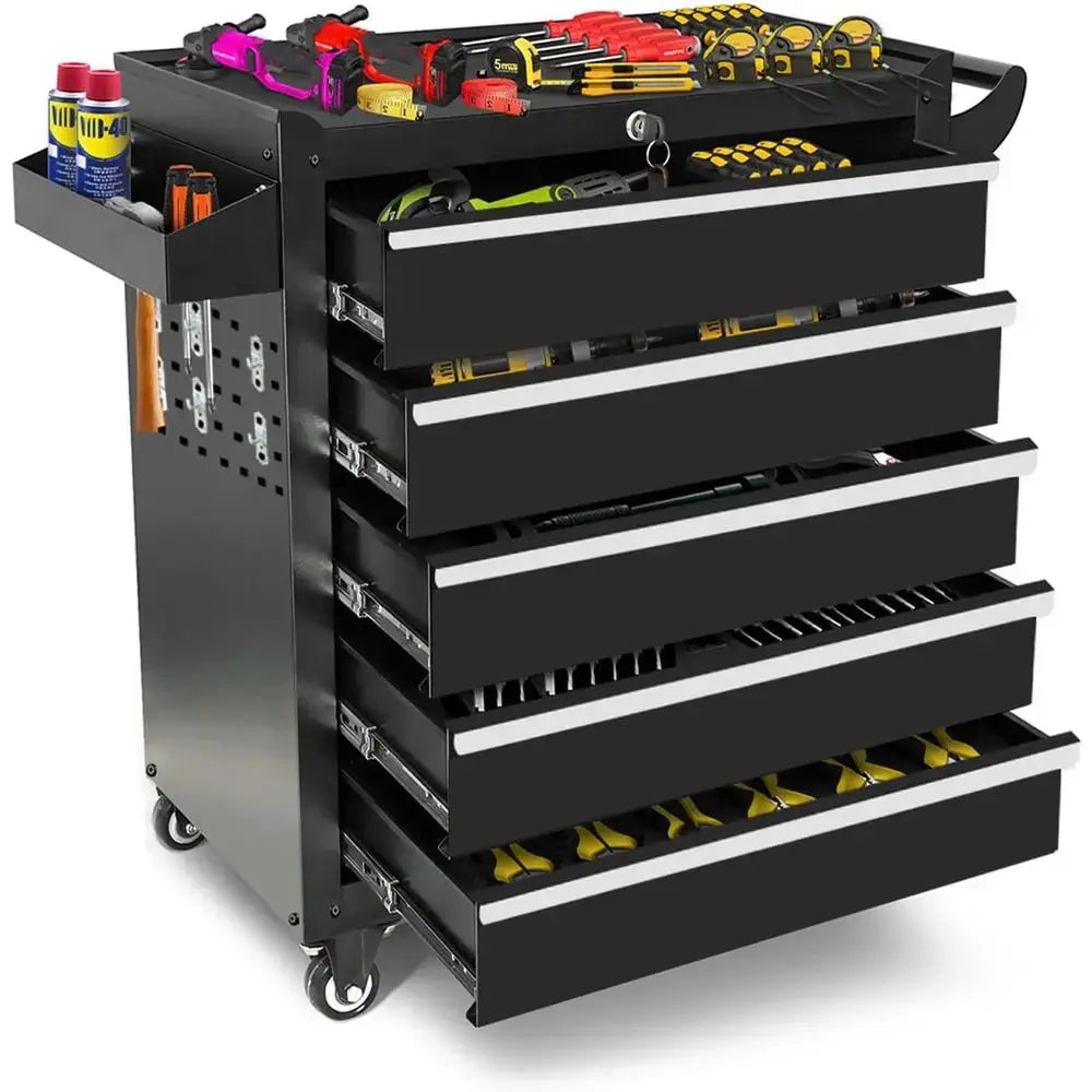 5 Drawers Rolling Tool Chest with Wheels, Lockable Portable Metal Tool Box Workbench for Garage Workshop Warehouse from PriceLows™
