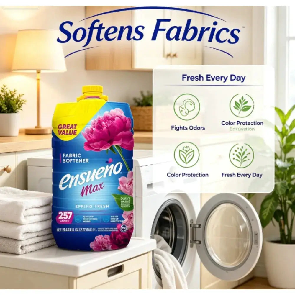 Liquid Fabric Softener | Fresh Spring Scent | 225 Loads | 304 Fl Oz