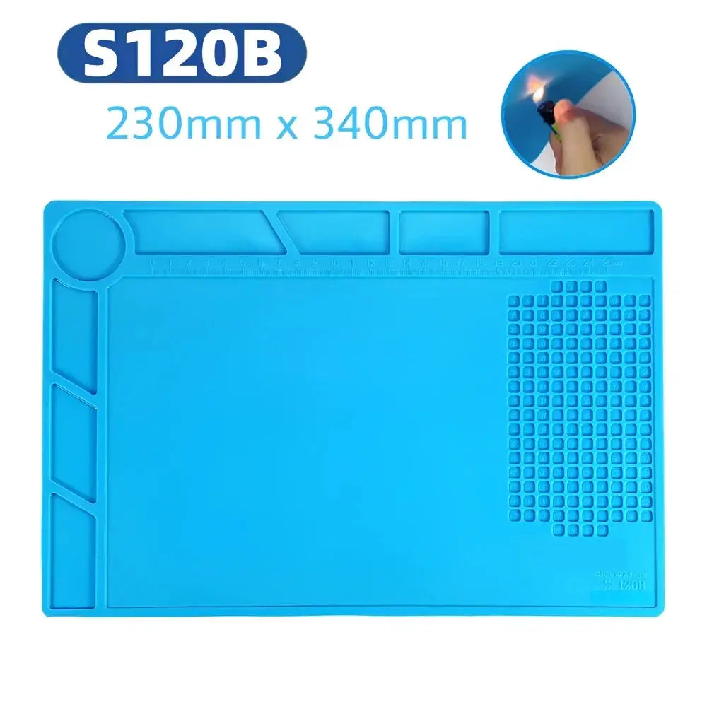 Magnetic Mat Silicone Repair Mat Circuit Board Soldering Pad Heat Resistant 932°F Anti-Static for ESD Iron Phone Repair from PriceLows™