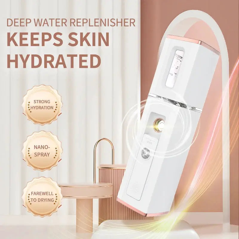 Portable Nano Facial Mist Sprayer | USB Rechargeable | Cold Spray | Travel And Home Use