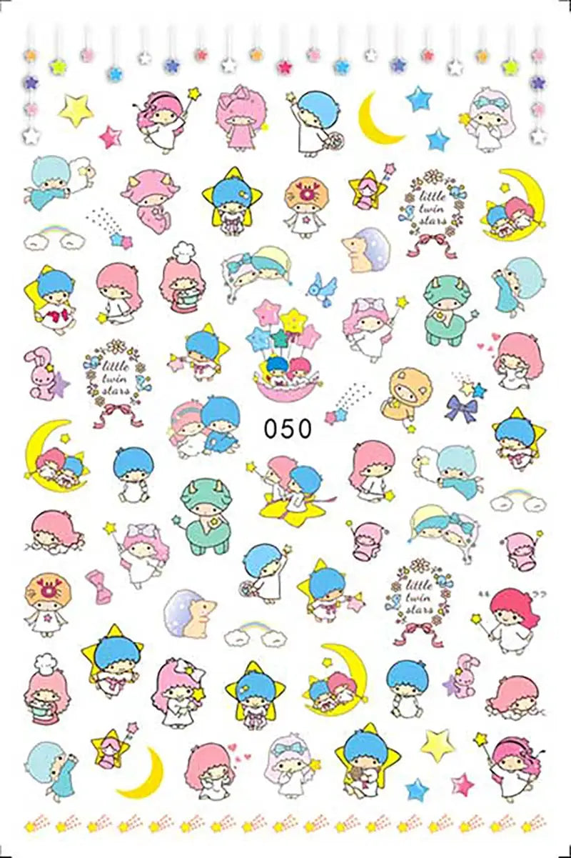 1PCS Cartoon Kawaii Pokémon Nail Stickers 3D Sanrio Hello Kitty Stickers For Nails Nails Accesories Anime Kuromi Nail Supplies from PriceLows™