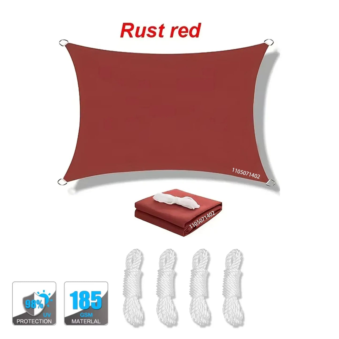 Waterproof Sun Shade Sail | Uv Block | D-Rings | Rectangular