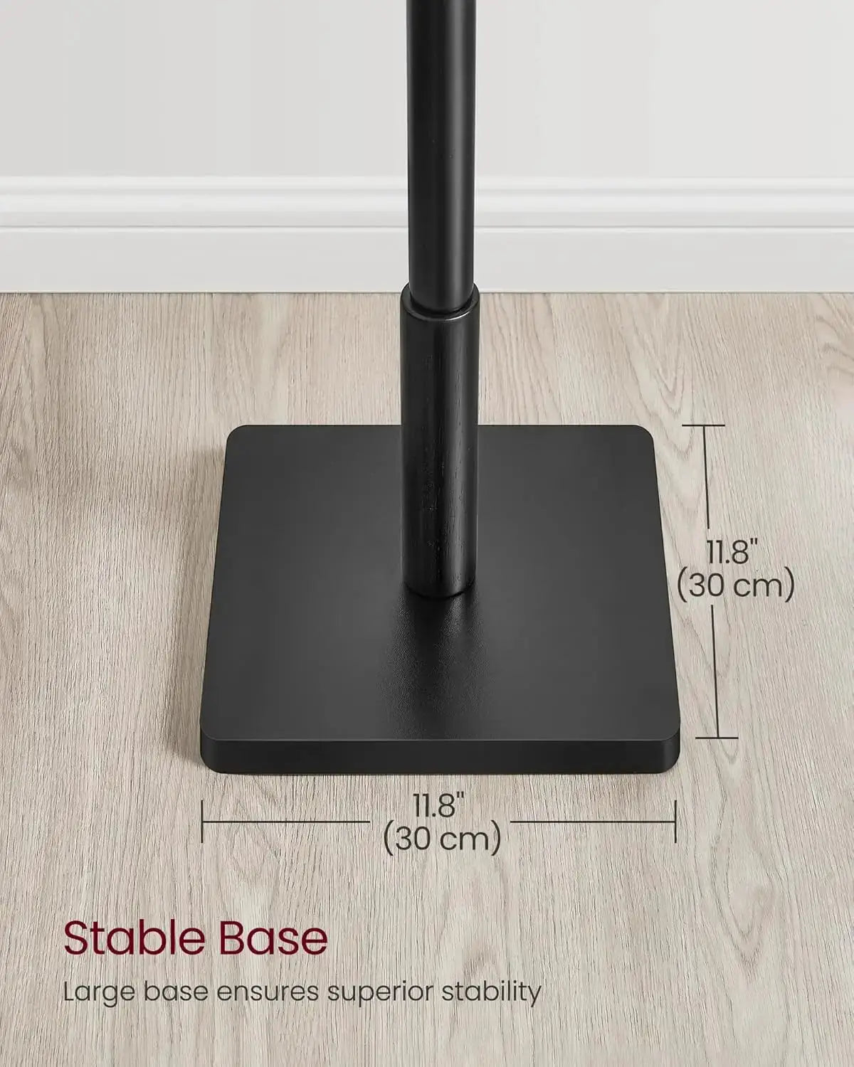 Solid Wood Coat Rack | 8 Freestanding Hooks | 3 Height Options | Rubberwood