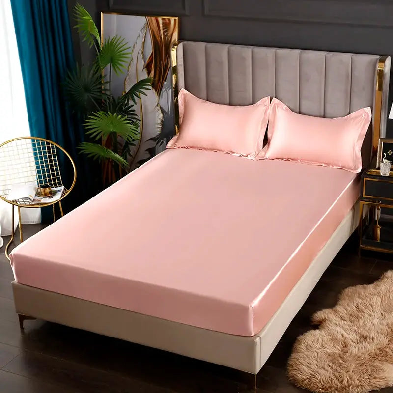 Satin Fitted Sheet | 35cm Deep Pocket | Elastic Hem | 140x200 King