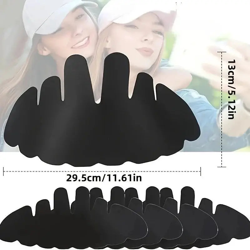 Baseball Cap Sweat Pads | Moisture Wicking | Soft Polyester | 5 Piece Pack