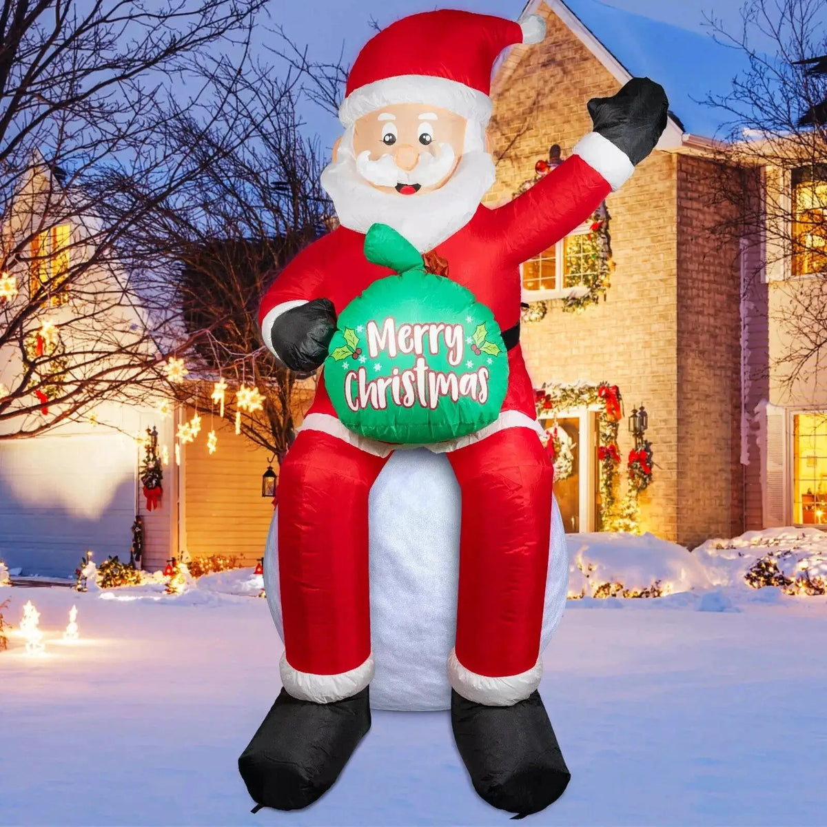 Inflatable Santa Claus | 5.6 Foot LED | Outdoor Christmas Decor