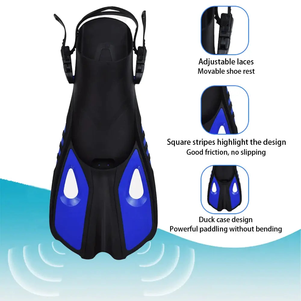 Mask Fin Snorkel Set Snorkel Gear for Adult Panoramic View Snorkel Mask Adjustable Dive Flipper Dry Top Snorkel and Travel Bag from PriceLows™