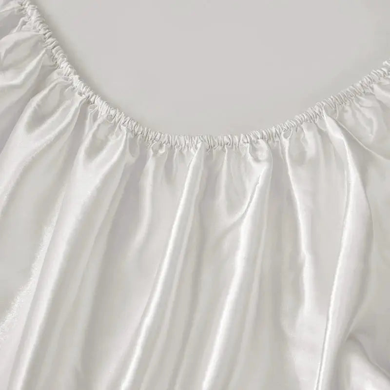 Satin Fitted Sheet | Rayon Fabric | Elastic Hem | Solid Color