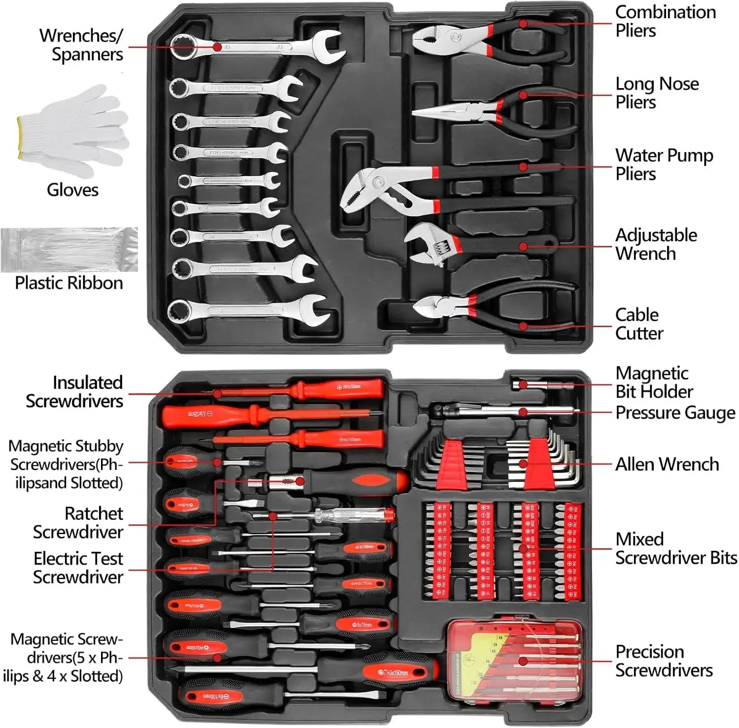 799pcs Tool Set Home Repair Tool kit with Trolley Case Mechanic Wrenches Socket Hand Tools for Daily Use Househould Work Repair from PriceLows™