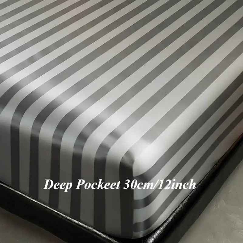 Fitted Sheet | Satin Finish | Deep Pocket | Twin To King
