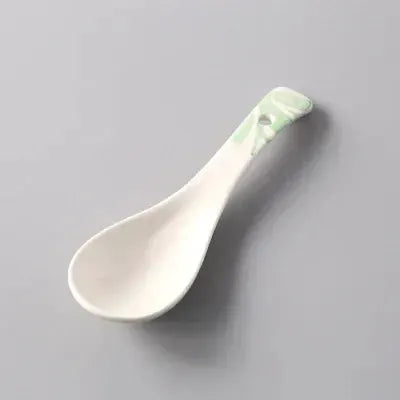 1Pcs Ceramic Spoon Multi-Function Glaze Porcelain Japanese Scoop Porridge Soup Spoon Tableware Restaurant Household Kitchenware from PriceLows™