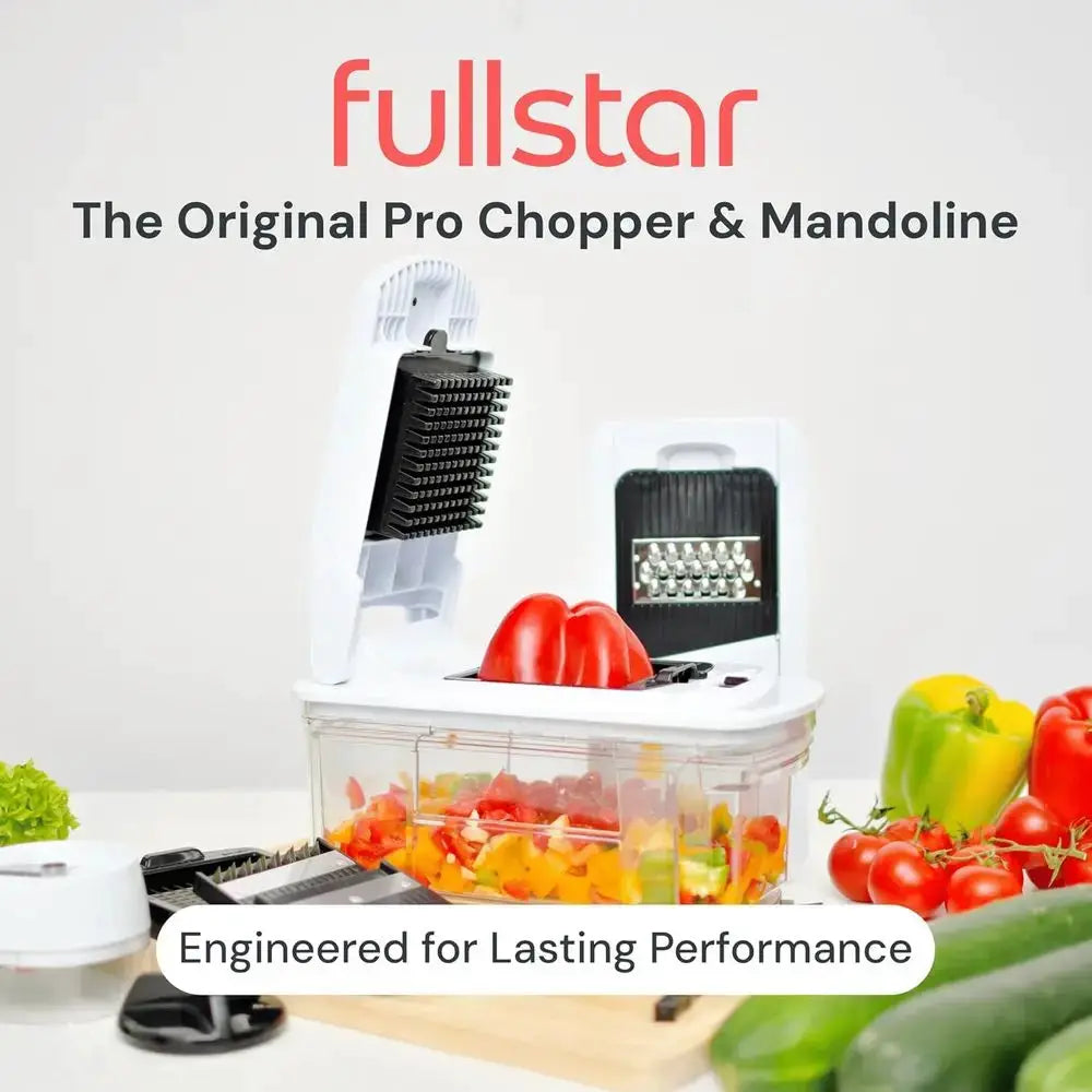 Vegetable Chopper Mandoline Slicer | Stainless Steel | Dicer Spiralizer | 10 In