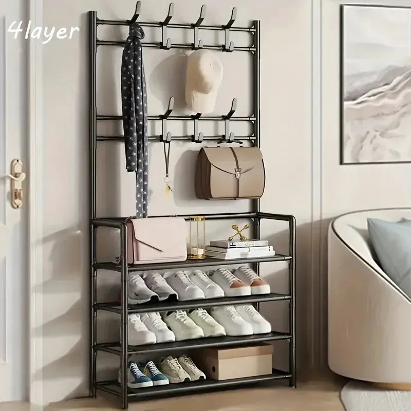 Large Capacity Entryway Shoe Rack - Multi-Tier Organizer for Shoes, Boots & Bags, Space Saving Entry Hall Storage Shelf from PriceLows™