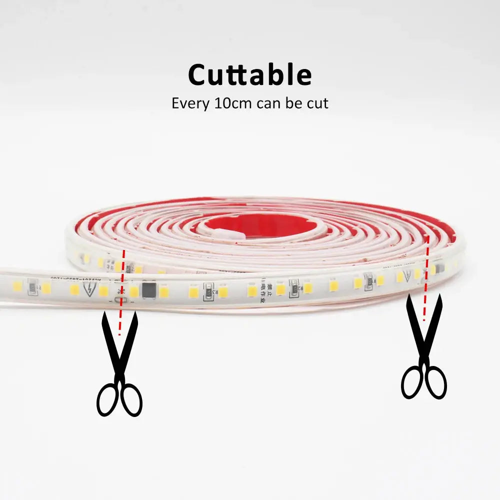 220V LED Strip Light SMD2835 120LEDs/m Waterproof Tape Lamp with EU Plug 1M 2M 3M 5M 10M 15M 20M Decor Lighting for the Yard from PriceLows™