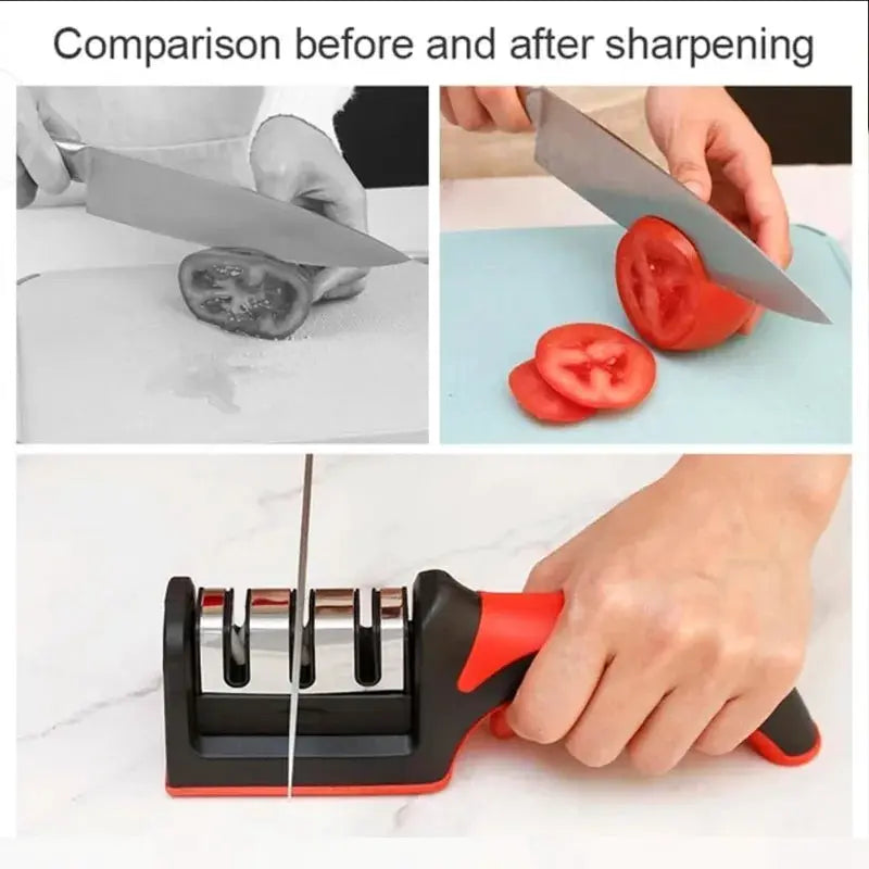 Quick Knife Sharpening Tool - Non-Slip Base Kitchen Sharpener for Home Outdoor Camping Chef Knives from PriceLows™