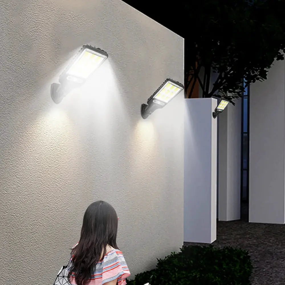 Solar Outdoor LED Wall Light Human Body Motion Sensor 3 Modes IP65 Waterproof Solar Garden Lamp Auto Charging Waterproof Outdoor Street Lantern for Yard Courtyard Garage Terrace Patio Home Exterior Decor Security Night Light from PriceLows™