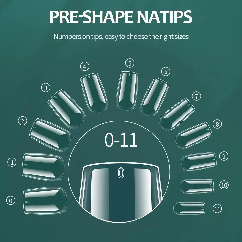 Nailpop 600PCS Nail Tips Full Cover Medium Length Ballerina Press On False Nail Extenison Tips with Box for Salons and Home DIY from PriceLows™