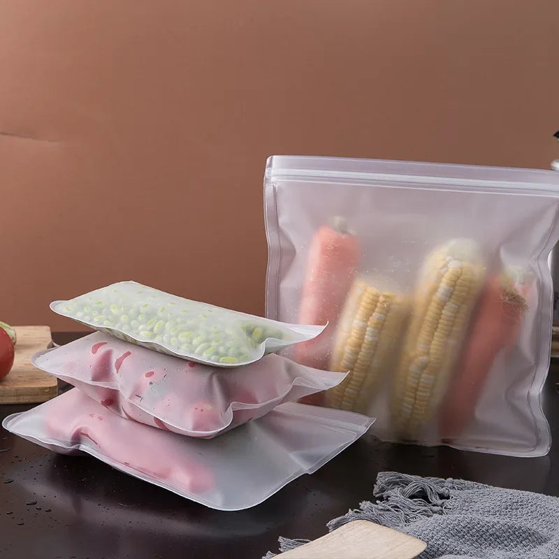 Silicone Food Storage Bags | Leakproof | Stand Up Zip Shut | Various Sizes