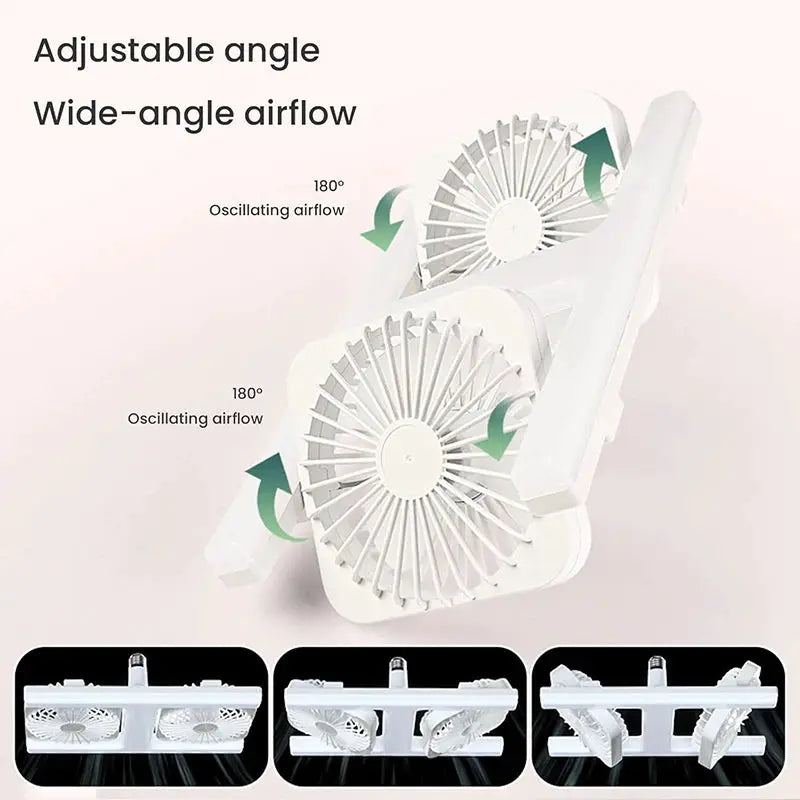 LED Ceiling Fan Light | 60W Double Head | E27 Socket | Remote Control