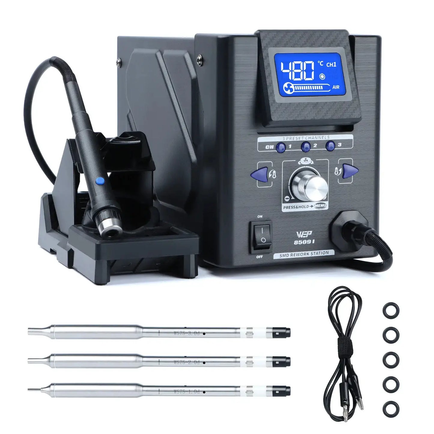 Precision Hot Air Rework Station For Micro Component BGA SMD PCB Desoldering 0.5mm Nozzle Heat Gun Soldering Station 8509-I WEP from PriceLows™