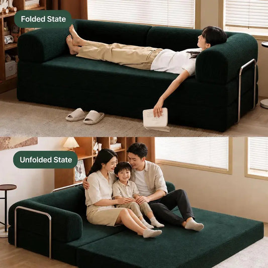 Convertible Sofa Bed | 79 Inch | Corduroy Folding Sleeper | No Assembly Needed from PriceLows™