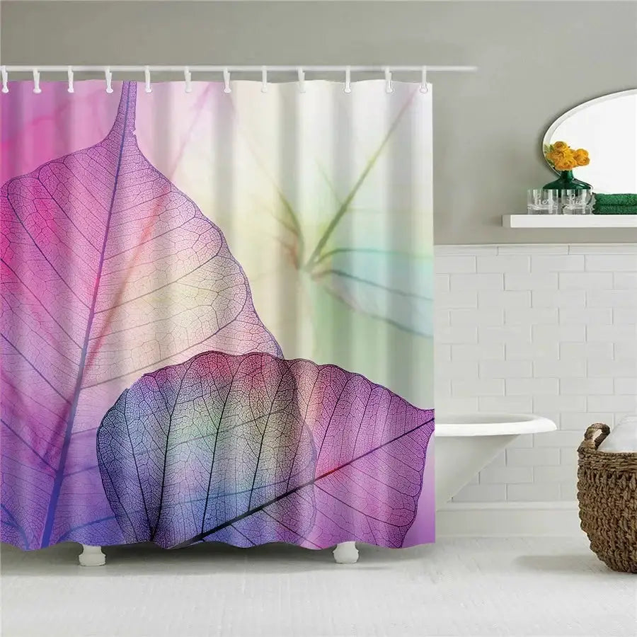 3D Flower Plum Blossom Lotus Lavender Rose Shower Curtains Bathroom Curtain Frabic Waterproof Polyester Bath Curtain with Hooks from PriceLows™