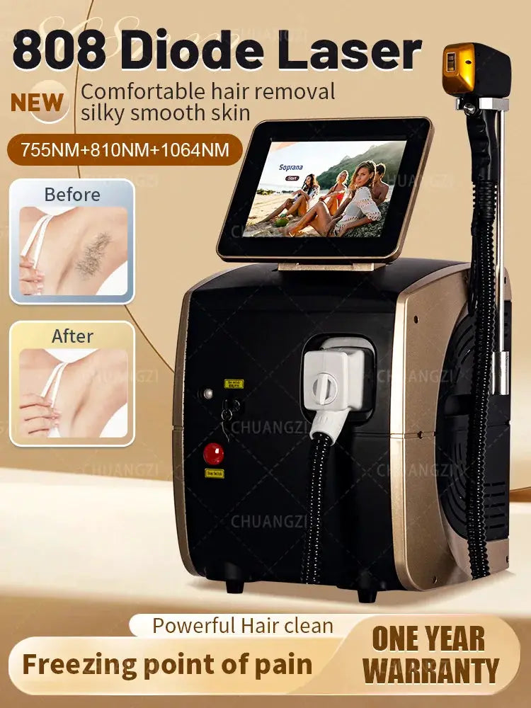 Professional 5000W Alexandrite Diode Epilator | Permanent Hair Remover | Cooling System