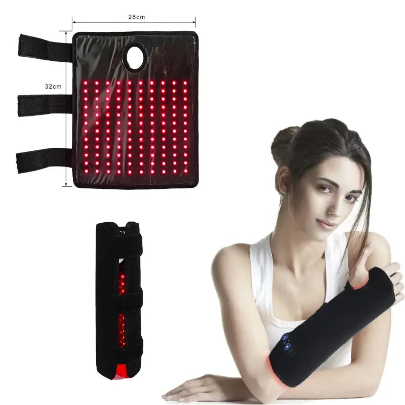 Wireless Red Light Therapy Pad | 660 Nm 850 Nm | Rechargeable Wrist Brace