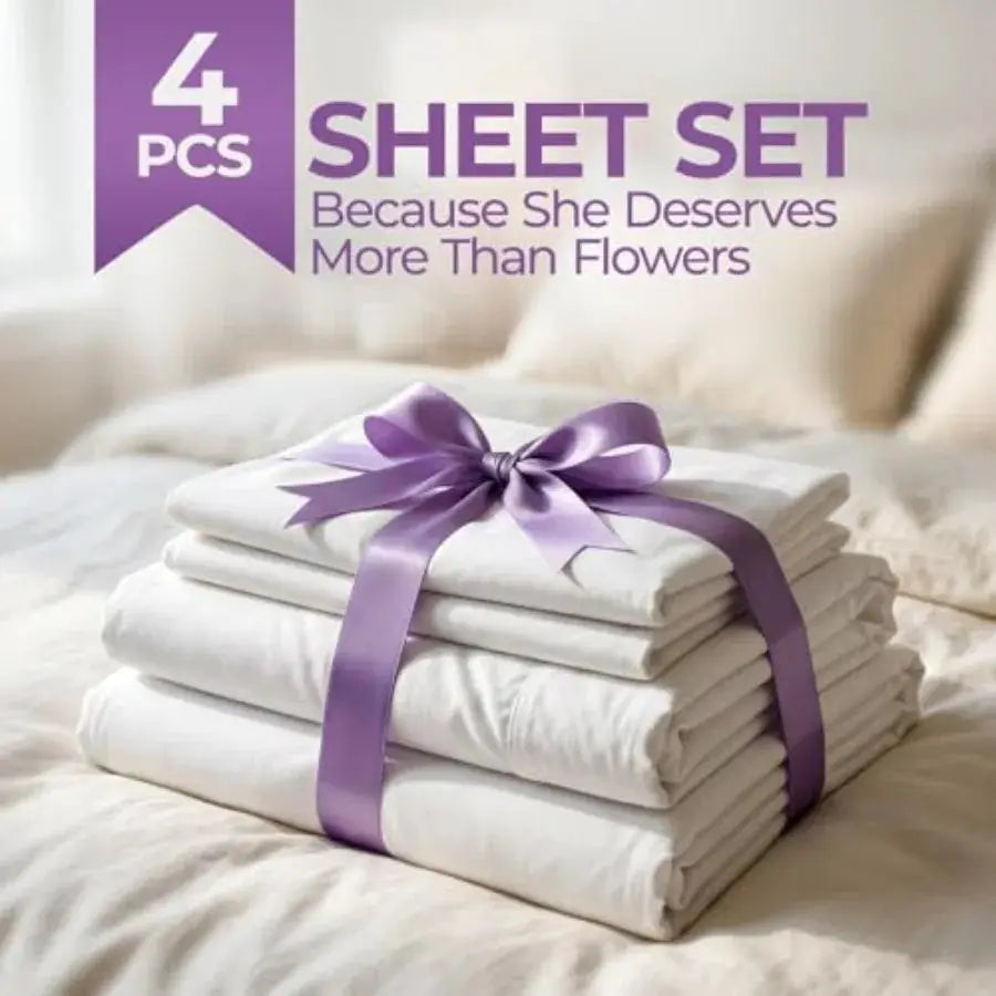 Sheets Sets for Adjustable Bed, 4 Pcs Double Brushed Deep Pockets Microfiber Sheets, 34 Inch Fitted Sheet, 1 Flat Sheet and 2 P from PriceLows™