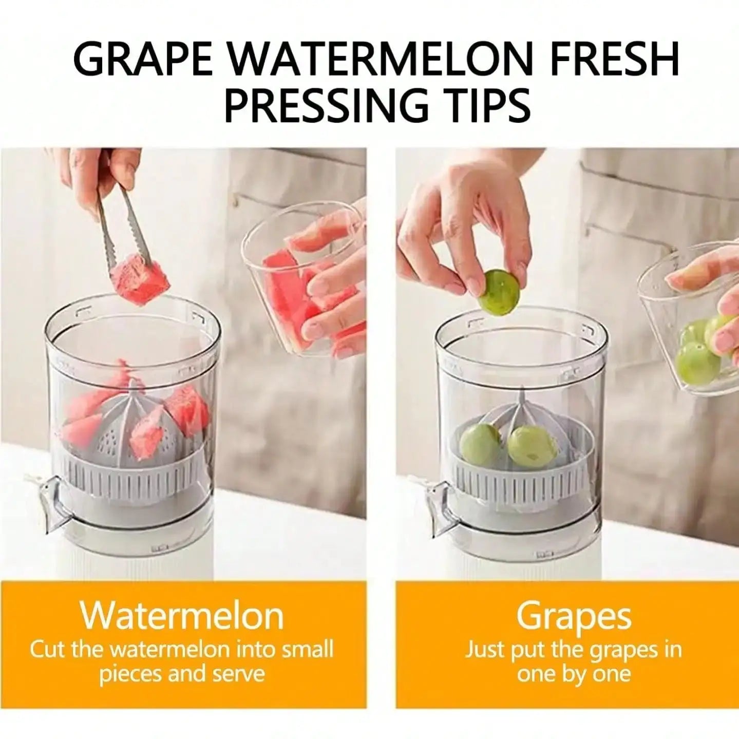 Portable USB Rechargeable Citrus Juicer, 20 Seconds Fast Juicing Mini Extractor Detachable Washable Fruit Squeezer for Travel Kitchen from PriceLows™