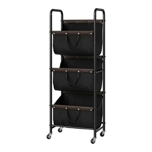 3 Tier Laundry Sorter, Laundry Basket with Wheels, Laundry Room Organization and Storage, 3 Section Rolling Laundry Cart for Do from PriceLows™