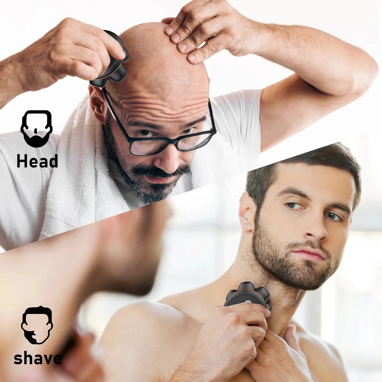 Head Shaver | IPX6 Waterproof | USB Rechargeable | 7D Model