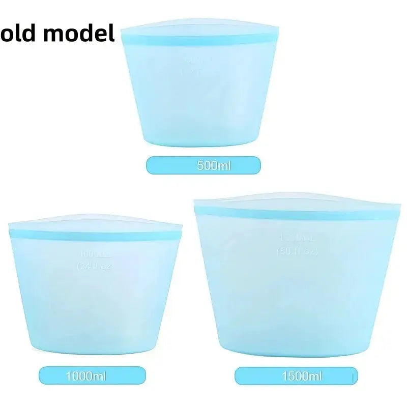 Reusable Silicone Food Storage Bags | Stand Up Zip | Dishwasher Safe | One Size
