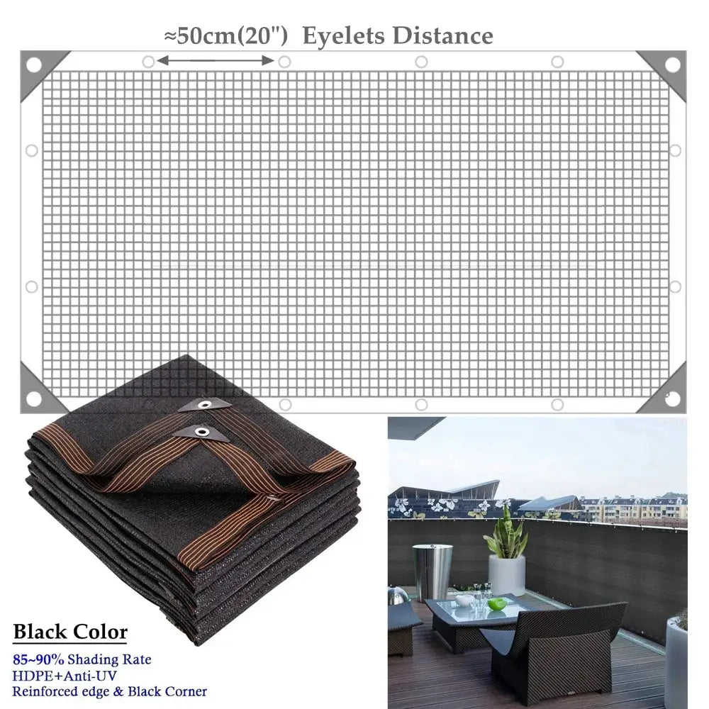 Outdoor Balcony Privacy Screen | 90% Shading Mesh | Breathable Gazebo Kit