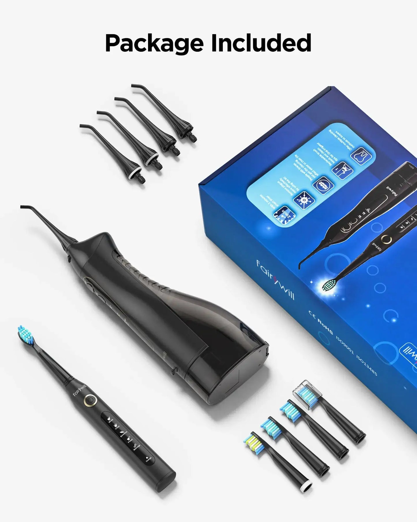Water Flosser | Cordless USB Rechargeable | IPX7 Waterproof | FW5020E