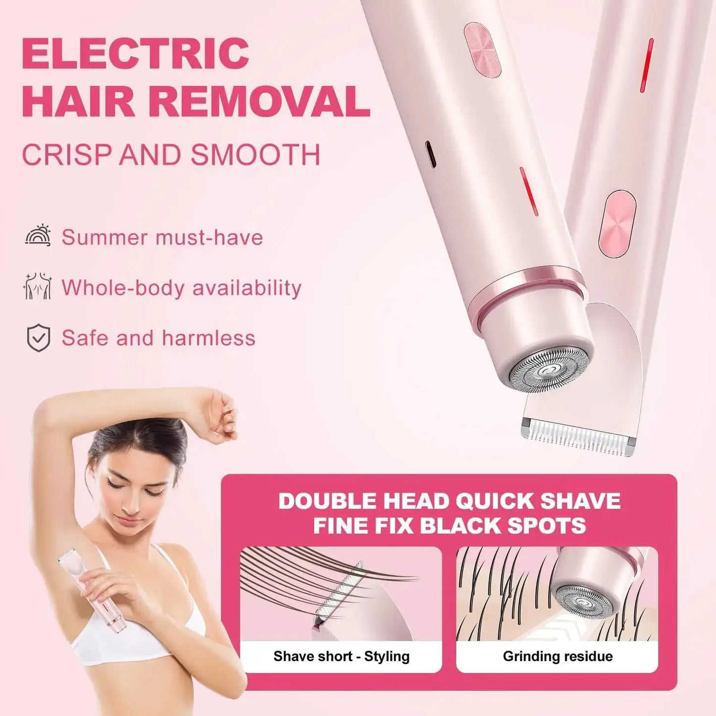 2 in 1 Electric Hair Trimmer | Waterproof Wet And Dry | 60 Min Battery