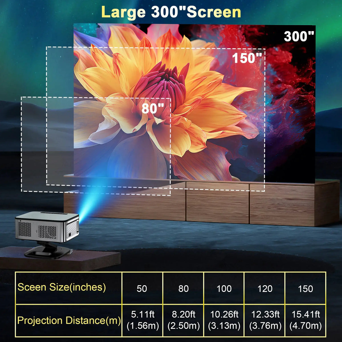 Smart Projector | 4K UHD | 3200 Lumens | Android 14
