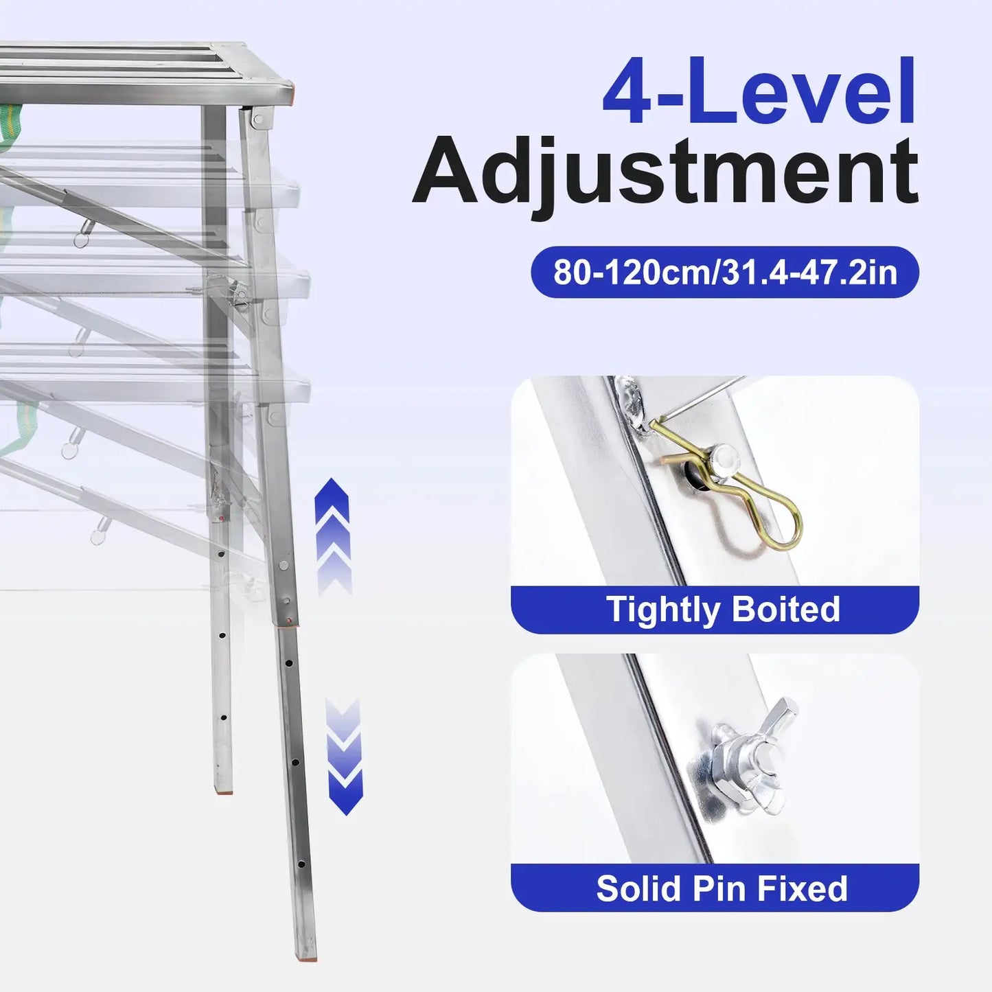 Folding Scaffolding Adjustable Steel Industrial Step Ladders, Portable Heavy Duty Work for Construction Sites and Renovations from PriceLows™