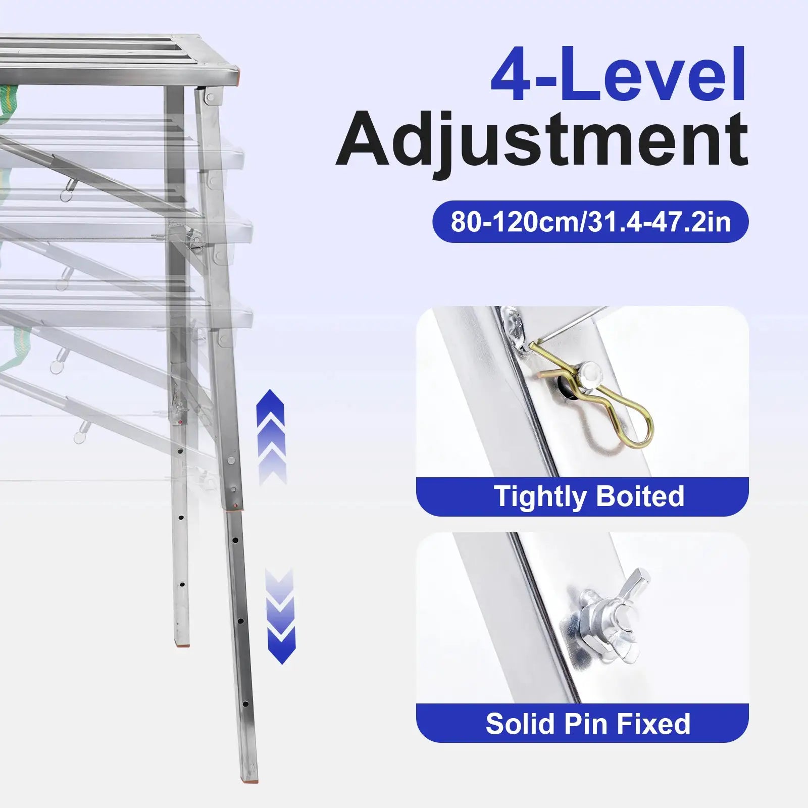 Folding Scaffolding Adjustable Steel Industrial Step Ladders, Portable Heavy Duty Work for Construction Sites and Renovations from PriceLows™