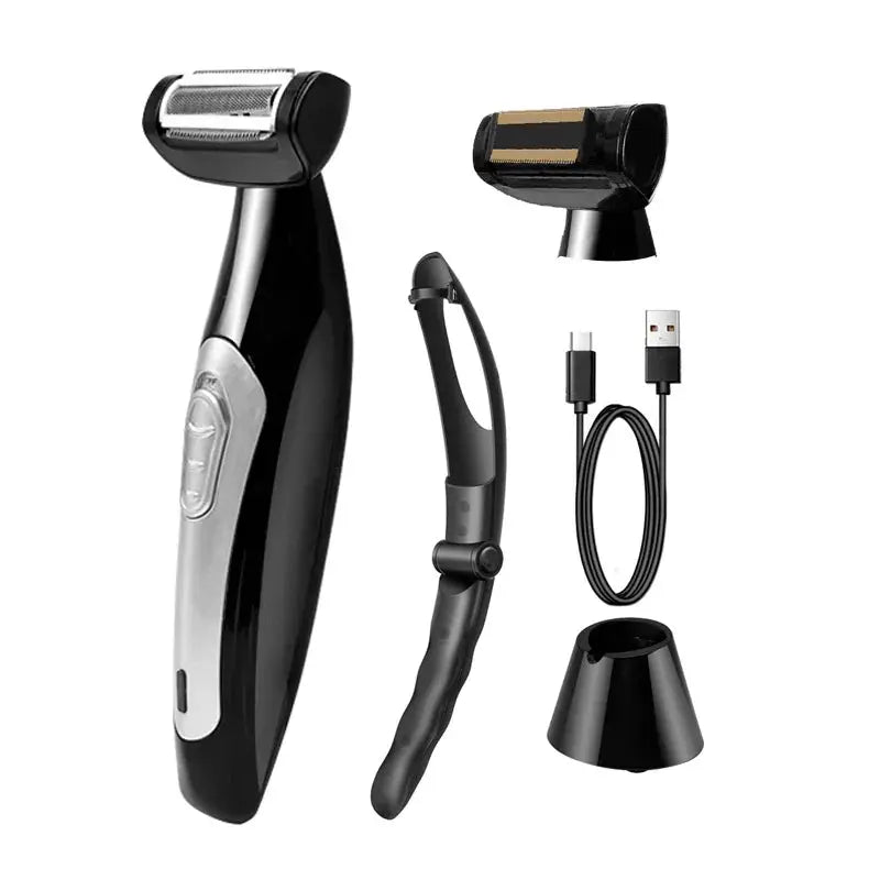 Men Back Shaver | Rechargeable 90 Min Battery | Stainless Steel Blades