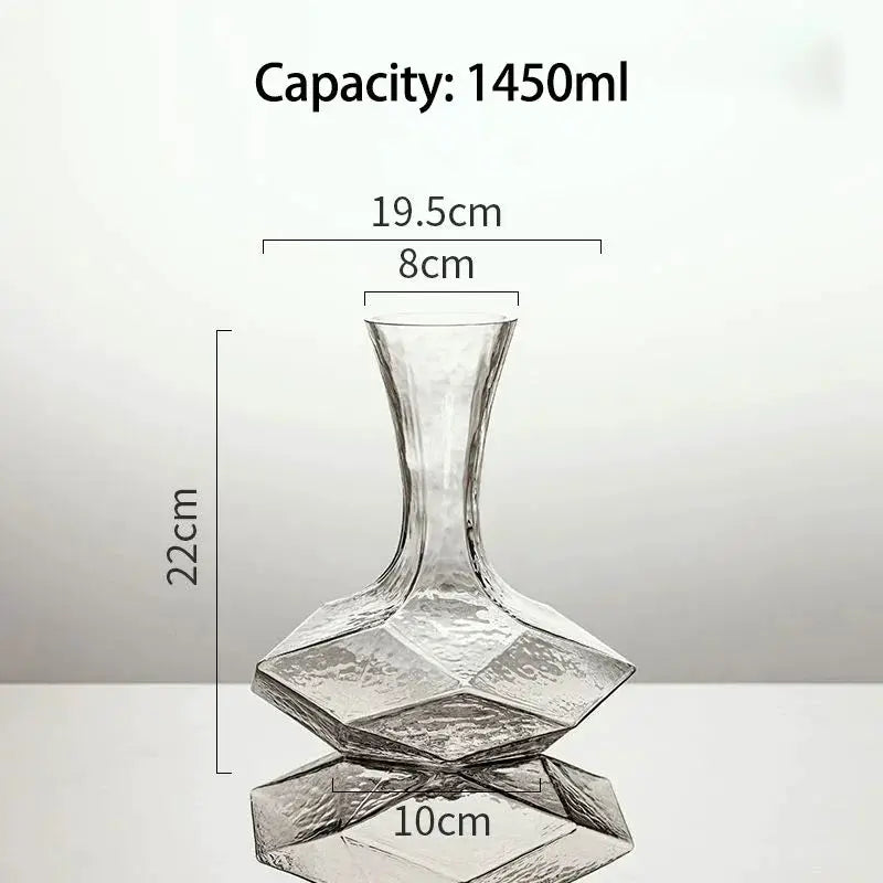 Irregular Wine Decanter Creativity 1450ml Decanter Dispenser Crystal Glass Wine Aerator Mirror Jug Gift Bar Decor Art Glassware from PriceLows™