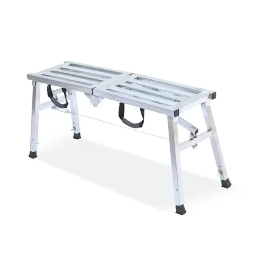 Adjustable Work Platform with 400 lb Duty Rating Steel Step Ladder Portable Folding Scaffolding Platform for RV Cleaning High P from PriceLows™