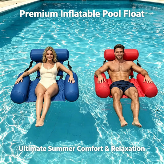 Inflatable Pool Lounge Chair | Adult 100x120 cm | Durable Portable | 100x120 cm