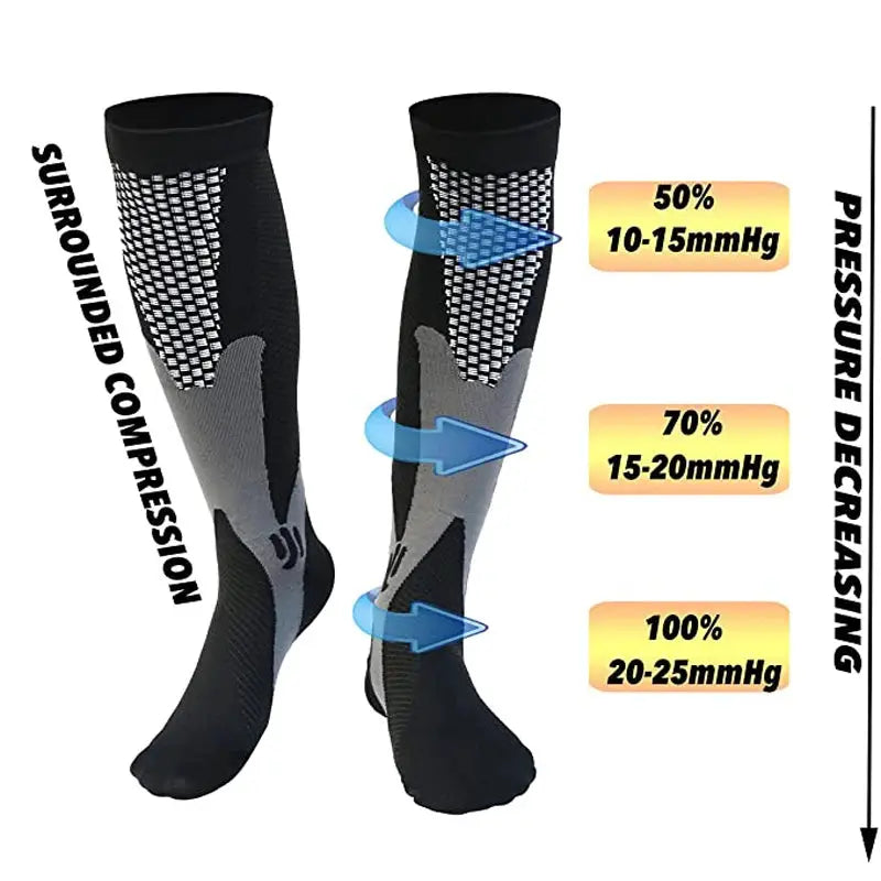 Compression Socks | 20-30mmHg | 6 Pairs | EU 35-45