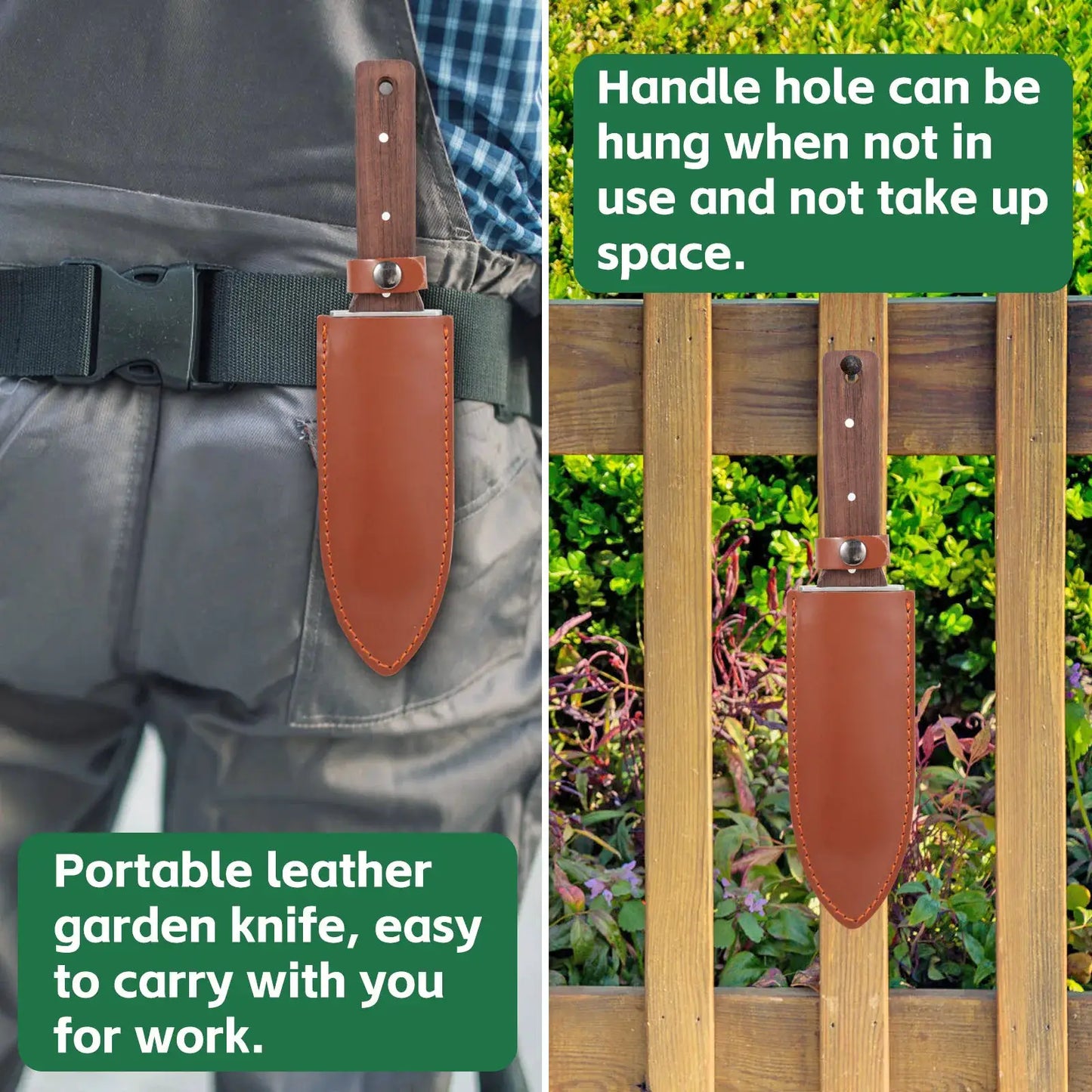 Hori Hori Garden Knife | Stainless Steel Body | Wood Handle