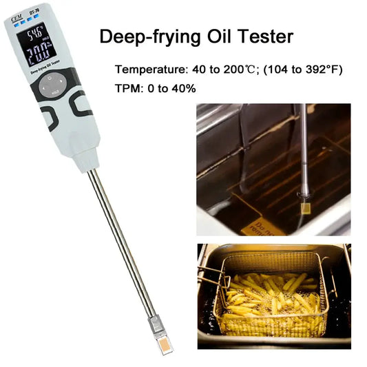 Waterproof Top Efficiency Deep Fryer Cooking Oil Tester Deep Frying Oil Quality Tester Testing TPM 0-40% & Temperature 40-200℃ from PriceLows™