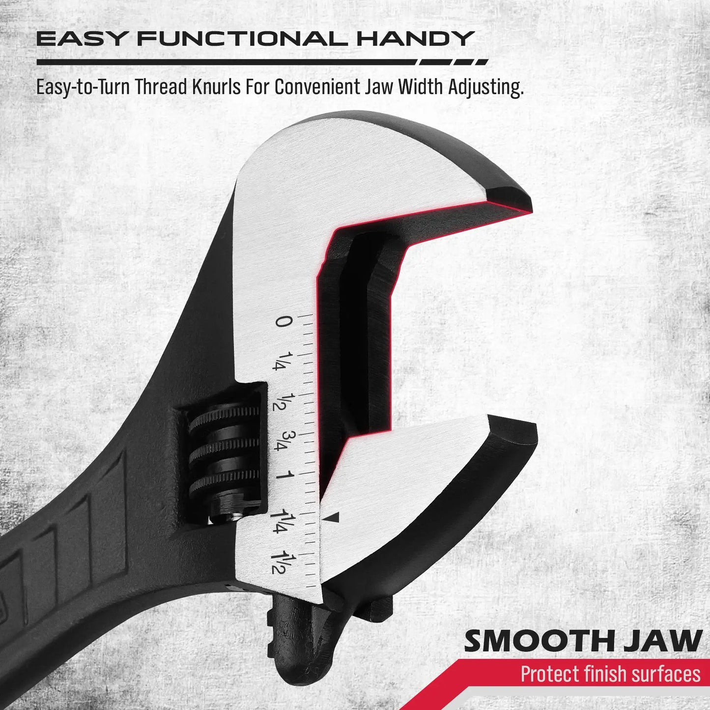 SEDY 4PCS Adjustable Wrench Set, 6/8/10/12 Inch CR-V Steel Spanner with Black Oxide Finish for Auto, Plumbing & Home Repairs from PriceLows™