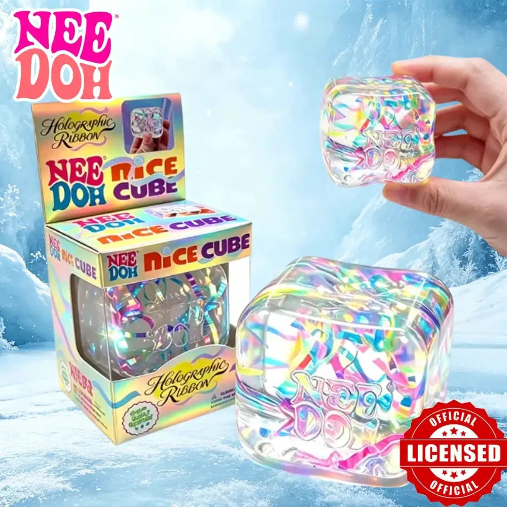 Holographic Ribbon Fidget Toy | Multi Tone Finish | Flexible Grip
