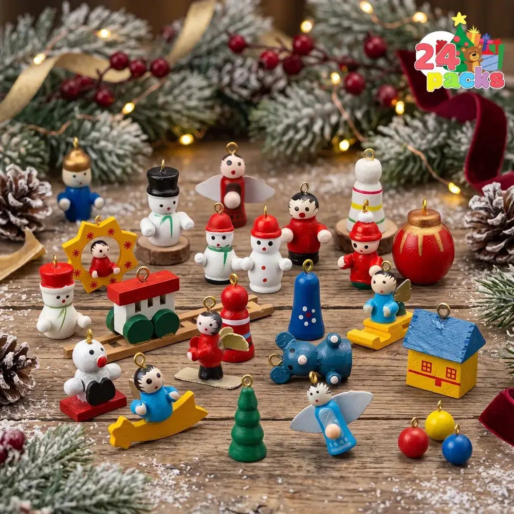 Christmas Advent Calendar | 24 Days | 28 Ornaments | Wooden Tree