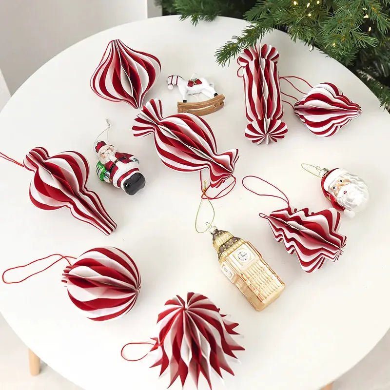 Christmas Tree Ornaments | Assorted Figures | PVC Material | 10 Pack
